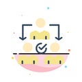 Assignment, Delegate, Delegating, Distribution Abstract Flat Color Icon Template