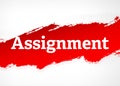 Assignment Red Brush Abstract Background Illustration