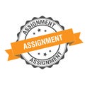 Assignment stamp illustration