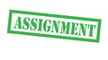 Assignment stamp on white Royalty Free Stock Photo