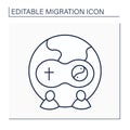 Assimilation line icon