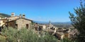 Assisi, Italy, a Unesco world heritage. Historical buildings and houses in the old city center Royalty Free Stock Photo