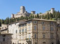 Assisi, Italy, a Unesco world heritage. Historical buildings in the old city center Royalty Free Stock Photo