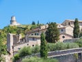 Assisi, Italy, a Unesco world heritage. Historical buildings in the old city center Royalty Free Stock Photo