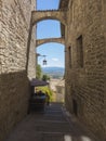Assisi, Italy. Views of the streets of the old city center, a Unesco world heritage Royalty Free Stock Photo