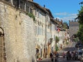 Assisi, Italy. Views of the streets of the old city center, a Unesco world heritage Royalty Free Stock Photo