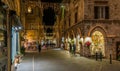 Christmas time in Assisi in the evening. Province of Perugia, Umbria, Italy. Royalty Free Stock Photo