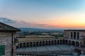 Assisi Umbria view at sunset