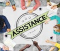 Assistance Collaboration Cooperation Help Support Concept Royalty Free Stock Photo