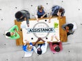 Assistance Collaboration Cooperation Help Support Concept Royalty Free Stock Photo