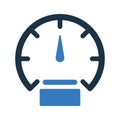 Assistance, dashboard, speed icon. Simple editable vector illustration