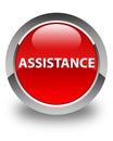 Assistance glossy red round button Royalty Free Stock Photo