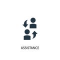 Assistance icon. Simple element Royalty Free Stock Photo