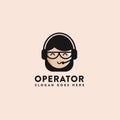 Assistance logo Icon, operator logo icon vector template