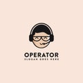 Assistance logo Icon, operator logo icon vector template