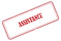 assistance stamp on white Royalty Free Stock Photo