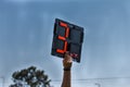 Assistant Football referee shows extra time Royalty Free Stock Photo