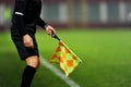 Assistant referee in action Royalty Free Stock Photo