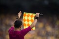 Assistant referee send substitution player signal