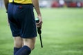 The Assistant referee during the UEFA Europa League game between Royalty Free Stock Photo