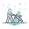 Mix icon for Assisted, help and care