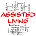 Assisted Living Concept in Red and Black Royalty Free Stock Photo