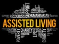 Assisted Living word cloud collage Royalty Free Stock Photo