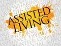 Assisted Living word cloud Royalty Free Stock Photo