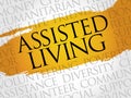 Assisted Living word cloud Royalty Free Stock Photo