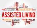 Assisted Living word cloud Royalty Free Stock Photo