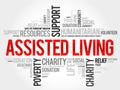 Assisted Living word cloud Royalty Free Stock Photo