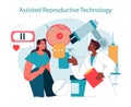 Assisted reproductive technology or ART. Doctor discussing IVF with Royalty Free Stock Photo