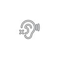 Assistive Listening Systems Symbol. deafness vector icon isolated on white background