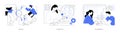 Associate in Science degree isolated cartoon vector illustrations se