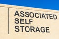 Associated Self Storage sign of the business offering self storage units