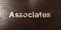 Associates - grungy wooden headline on Maple - 3D rendered royalty free stock image