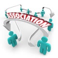 Association Word Connected People Arrows Group Club Organization