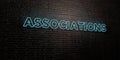 ASSOCIATIONS -Realistic Neon Sign on Brick Wall background - 3D rendered royalty free stock image