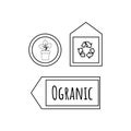 Associations and symbols Sustainability. environmental labels. Design on a white background for your purposes Icons for