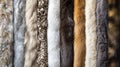 Assorted Animal Fur Textures - Natural Pattern Collection Royalty Free Stock Photo