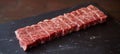 Assorted asian raw beef bbq chinese, japanese, korean, and wagyu steak cuts selection