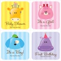 Assorted Baby Cards Set 3 Royalty Free Stock Photo