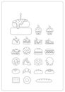 assorted bakery icons. Vector illustration decorative design Royalty Free Stock Photo