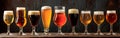 Assorted Beers in a Row Royalty Free Stock Photo