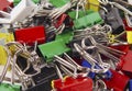 Assorted Binder Clips Royalty Free Stock Photo