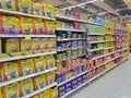 Singapore: Assorted Biscuits For Sale On Supermarket Shelves Royalty Free Stock Photo