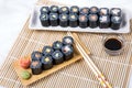 Assorted Black Maki Roll Royalty Free Stock Photo