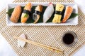 Assorted Black Sushi Royalty Free Stock Photo