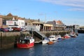 Assorted boats in Eyemouth harbor, Scotland