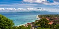 Assorted boats floating off beach on Nusa Lembongan,Bali,indonesia Royalty Free Stock Photo